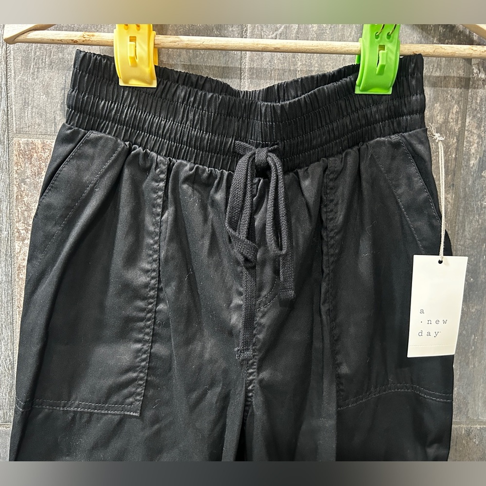a new day Black Elastic Waist Utility Joggers - NWT - Picture 3 of 6